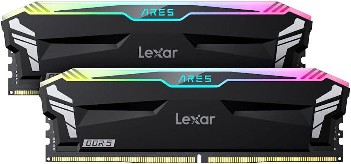 LD5BU016G-R6000GDLA ARES RAM DT GAMING DDR5 UDIMM 2X16GB 6000 CL30 1.35V MEMORY WITH HEATSINK AND RGB LIGHTING DUAL PACK BLACK COLOR