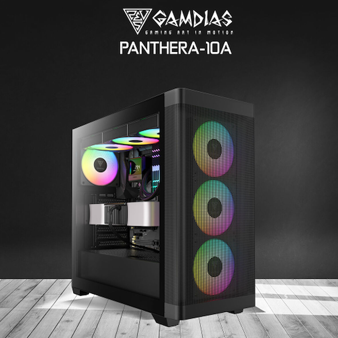 PANTHERA-10A Gaming TAVSİYE, RYZEN 5 7500F, 16Gb DDR5 Ram, 500Gb NVMe SSD, 8Gb GDDR6 RTX4060 Ekran Kartı, 2000W Kasa, Free Dos GAMING TAVSİYESİ
