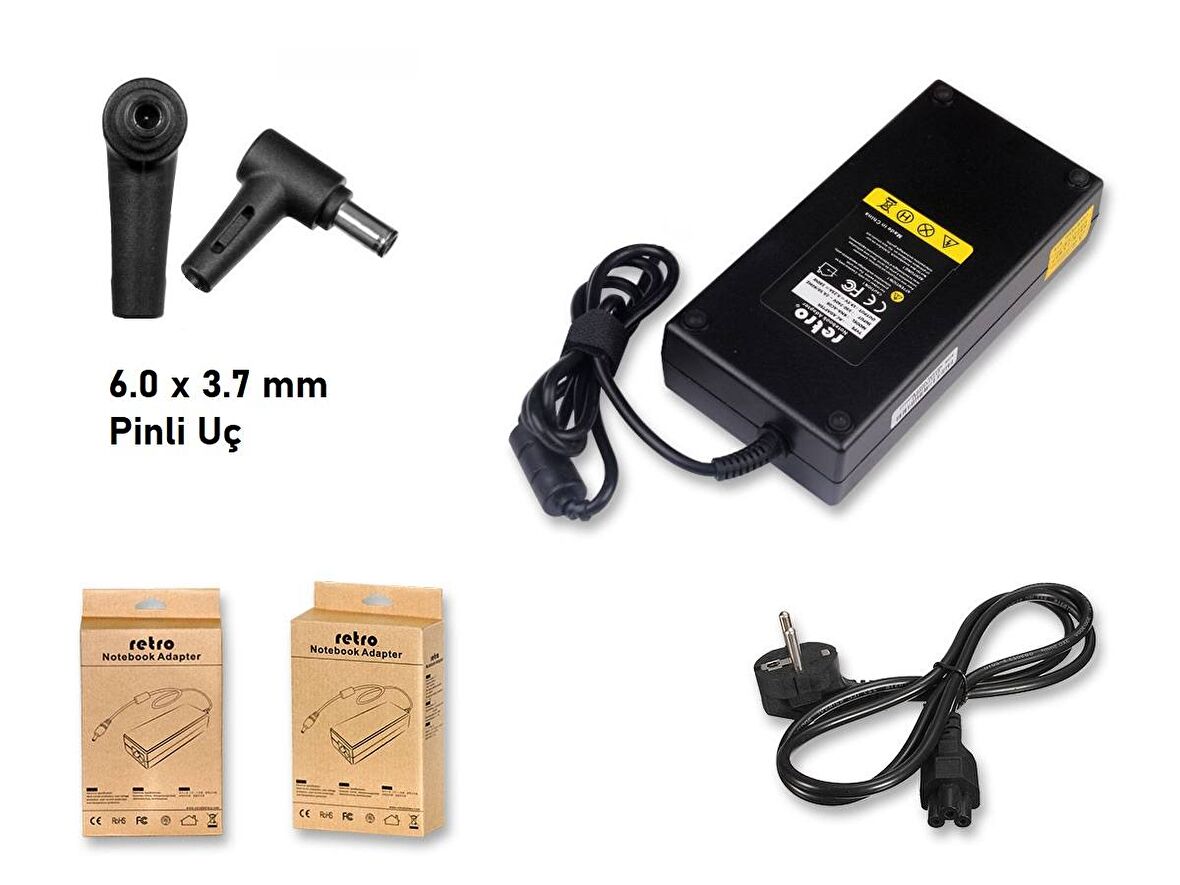  Asus 19.5V 9.23A 180W Pinli Uç (6.0 mm) Notebook Adaptör RPA-AC324