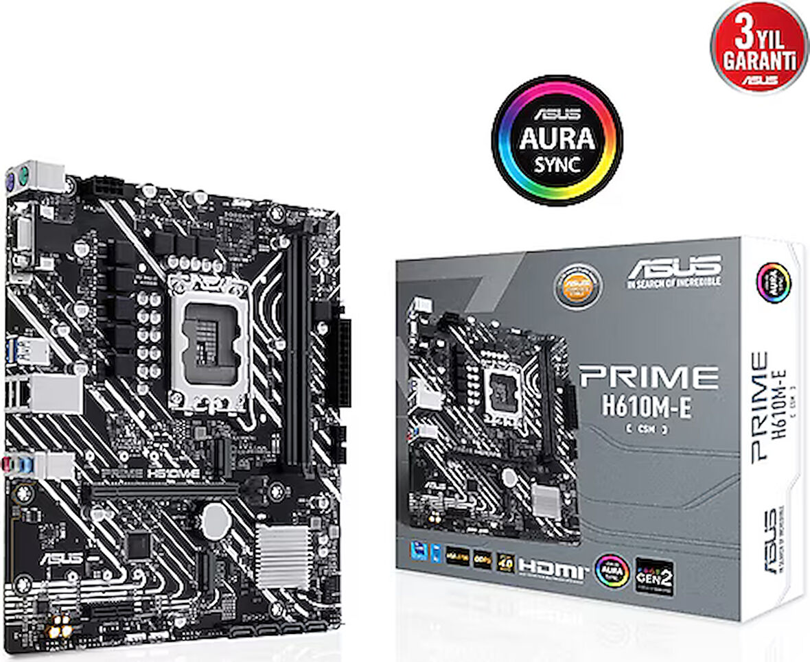 Prime H610M-E D5 Csm 1700P Vga Hdmi Dp