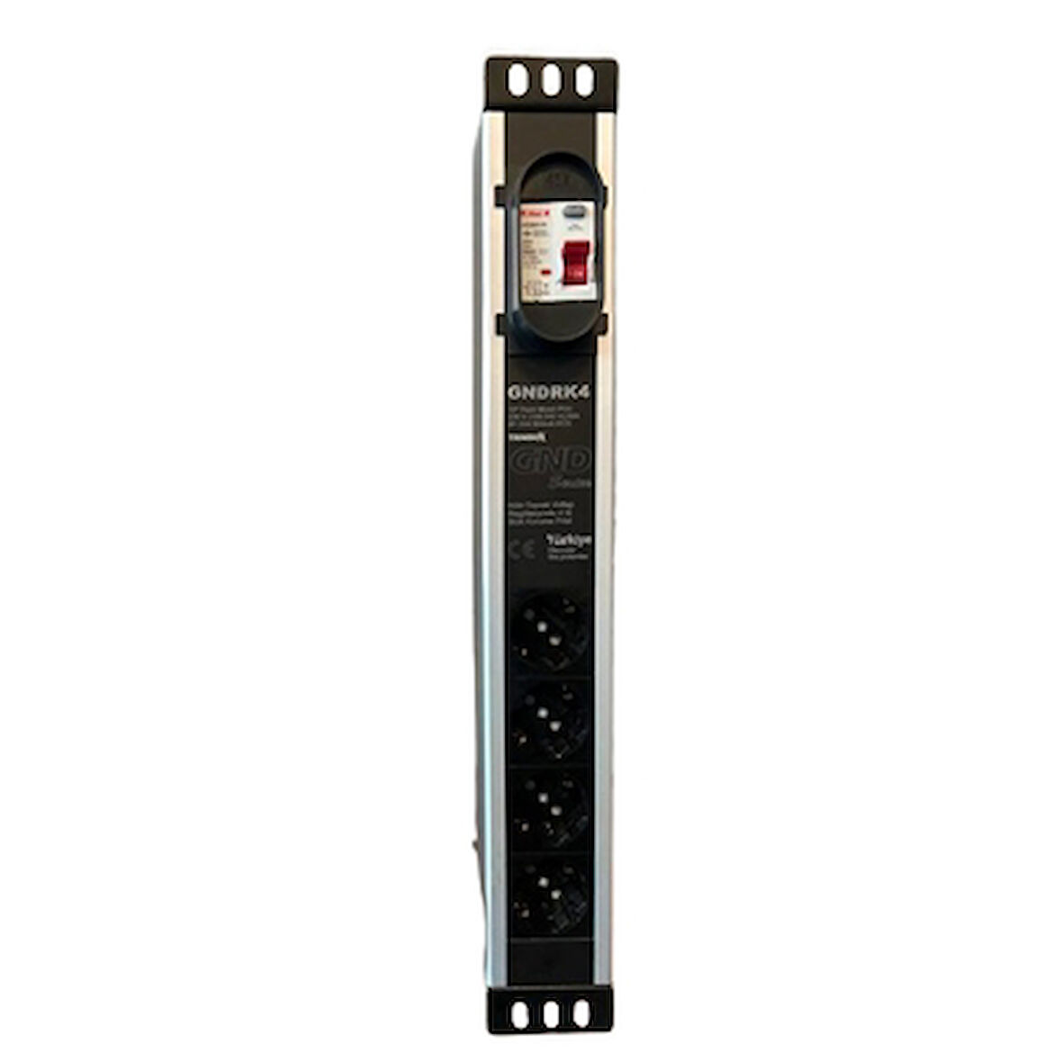  GNDRK4 RACK KABİNET NÖTR - TOPRAK REGULASYONLU 4LÜ KORUMA PRİZİ
