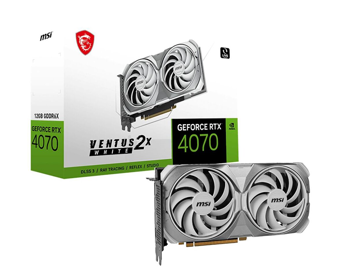 MSI VGA GEFORCE RTX 4070 SUPER 12G VENTUS 2X WHITE OC RTX4070S 12GB GDDR6X 192B DX12 PCIE 4.0 X16 (3XDP 1XHDMI)