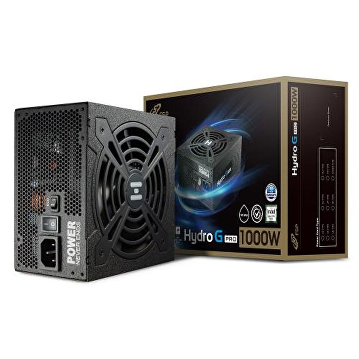 FSP HYDRO G PRO, HG2-1000, 1000W, 80+ GOLD, GAMING, ATX, Power Supply (PSU)