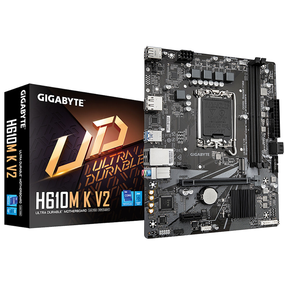 GIGABYTE H610M K V2 D5 4800Mhz M.2 HDMI/DP MATX 1700P 
