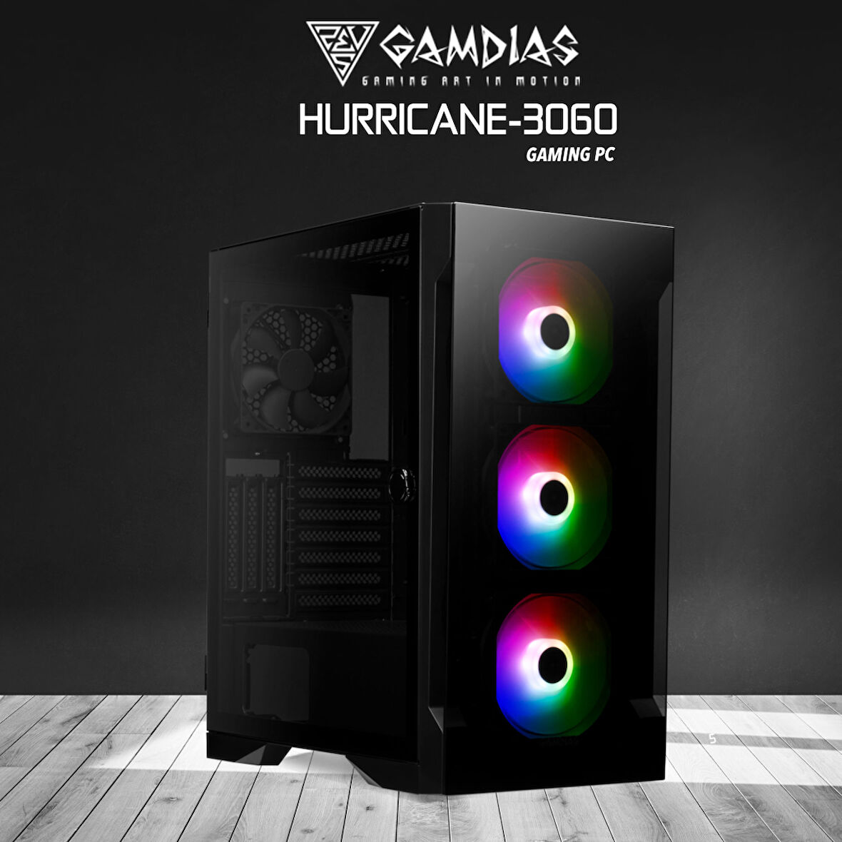 HURRICANE-3060, i5-13400F, 16Gb DDR5 Ram, 500Gb NVMe SSD, 12Gb GDDR6 RTX3060 Ekran Kartı, 750W Kasa, Free Dos GAMING PC