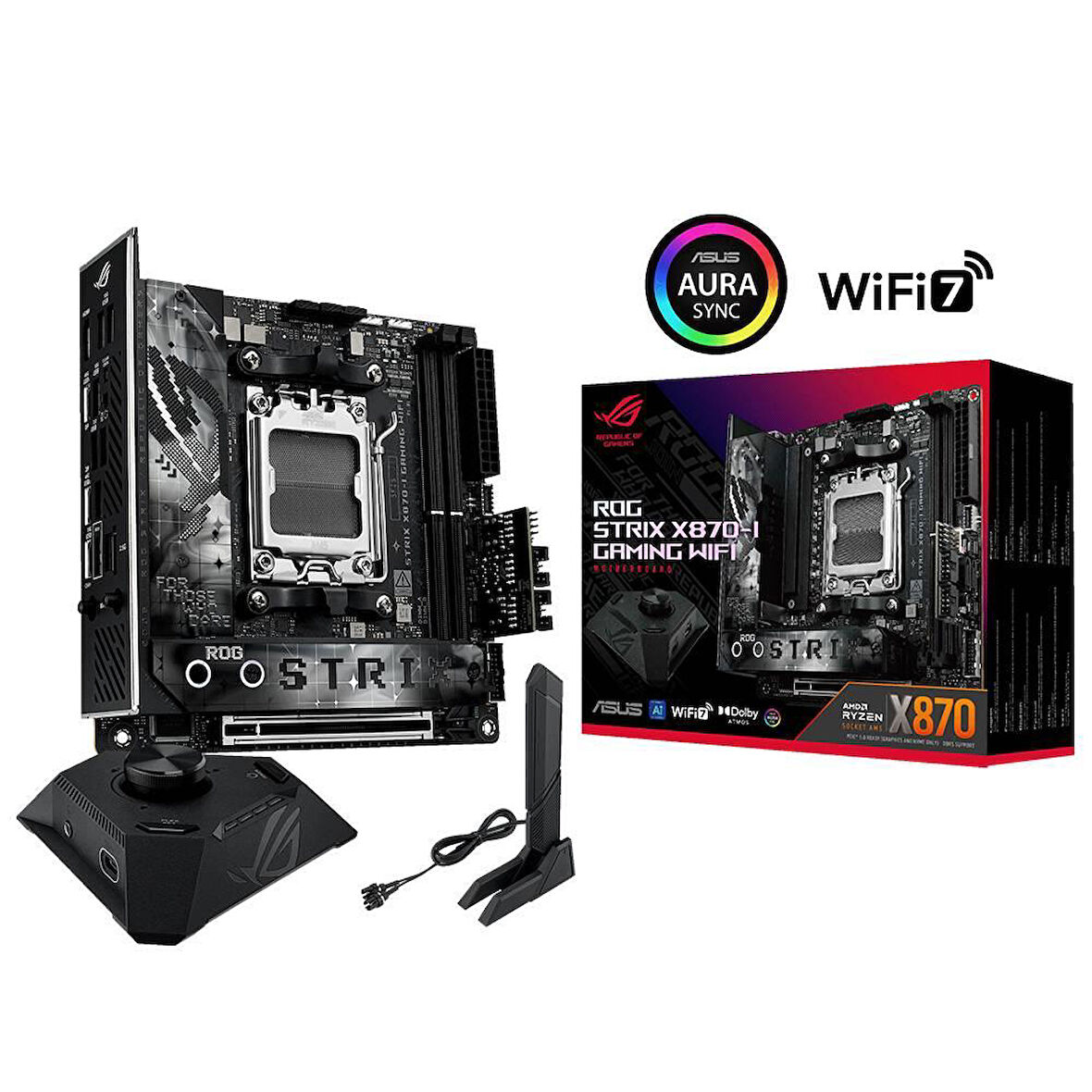 ROG STRIX X870-I GAMING WIFI AM5 DDR5 8400(OC) 2xUSB4 2xM2 HDMI WIFI7 BT