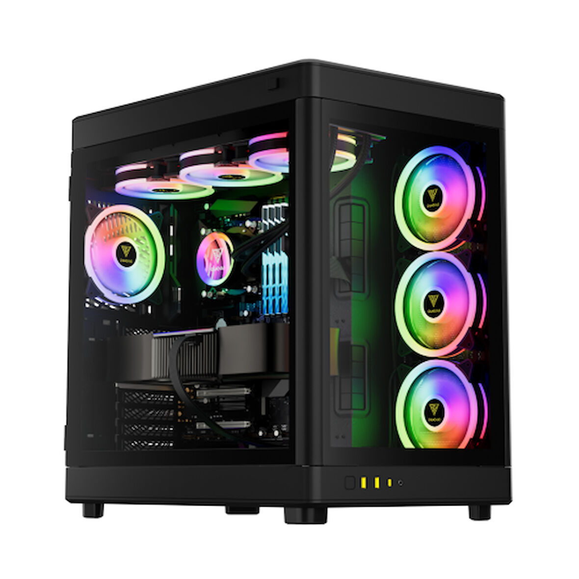 GAMDIAS NESO P1, Tempered Glass, 850W, 80+Bronze, ATX, Black Edition, GAMING KASA