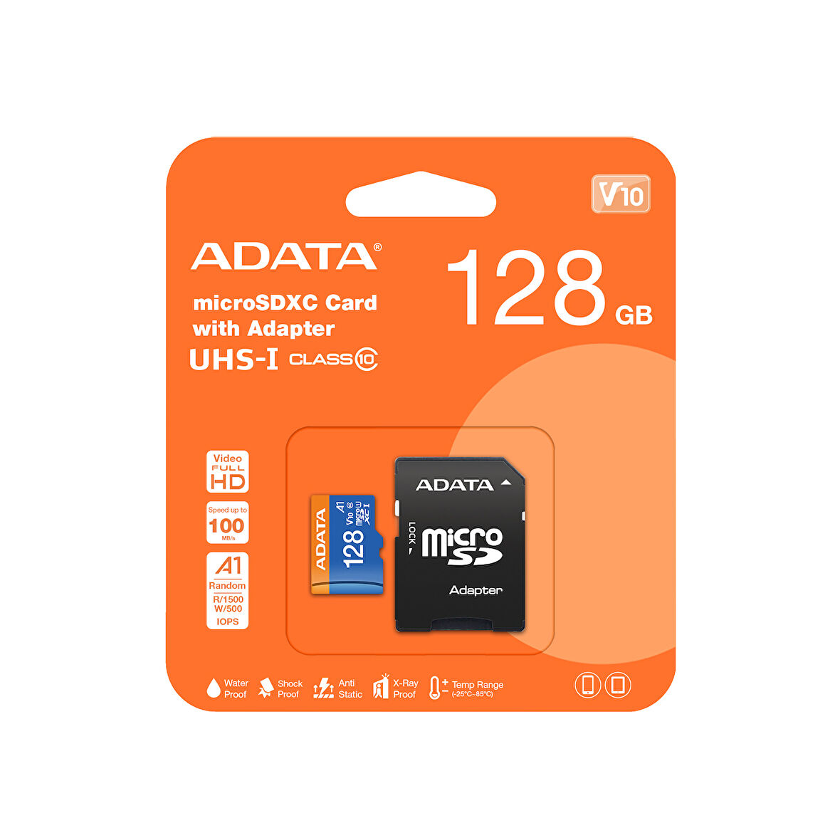  premier 128gb 100mb/s class10 a1 adaptörlü microsdxc hafıza kartı