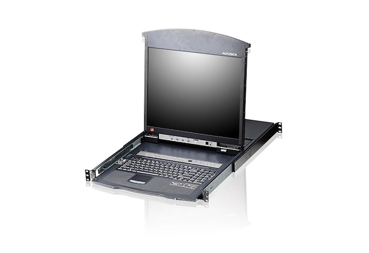 KL1508AMT 8-Port Cat 5 High-Density Dual Rail LCD KVM Switch