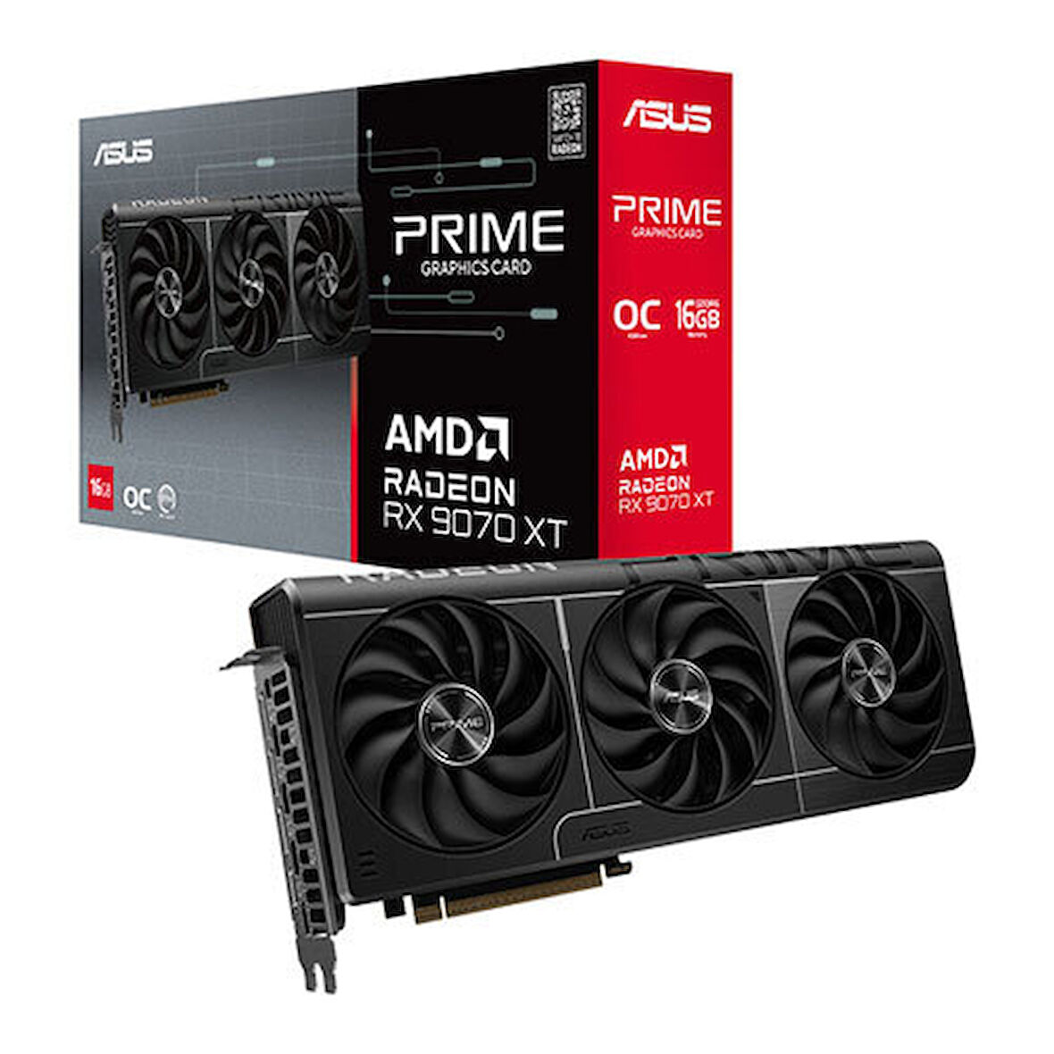 16 GB ASUS PRIME-RX9070XT-O16G AMD RX 9070XT GDDR6 OC EKRAN KARTI