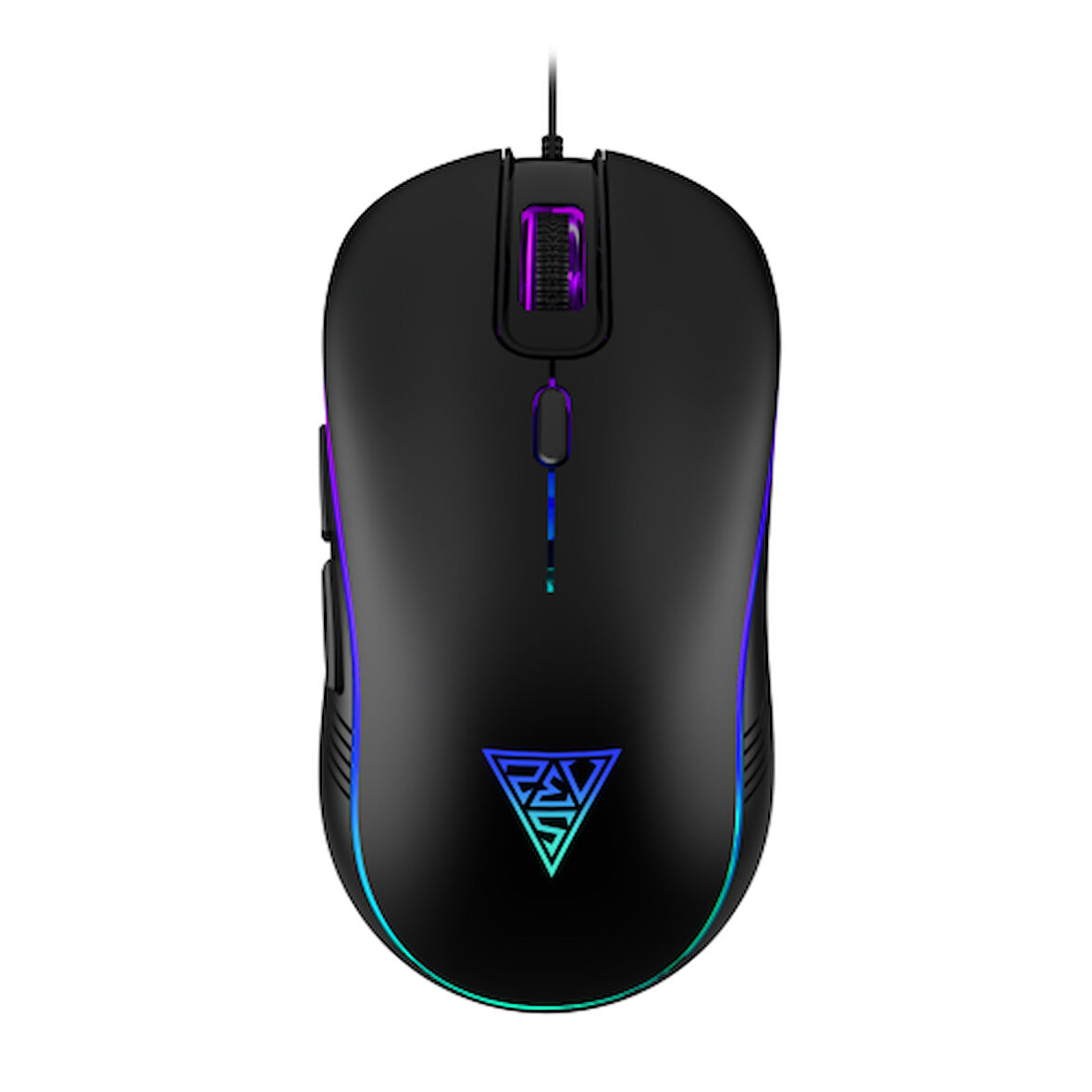 GAMDIAS AURA GS3, Çok Renkli Aydınlatma,  USB Kablolu, 6 Tuşlu, Gaming Mouse, 3.600 DPI, Siyah