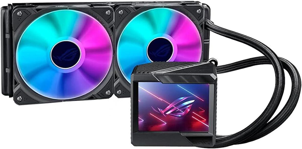  ROG RYUJIN II 240 ARGB OLED AURA SYNC RGB 2X NOCTUA IPPC 2 PWM 120MM ADRESLENEBİLİR RGB FAN SIVI CPU SOĞUTUCUSU V2