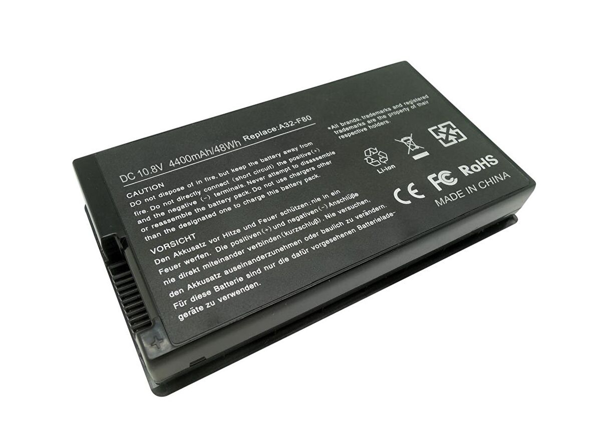  Asus F80, F81, F83, X61, X82, X85, X88, A32-F80 Notebook Bataryası - Siyah
