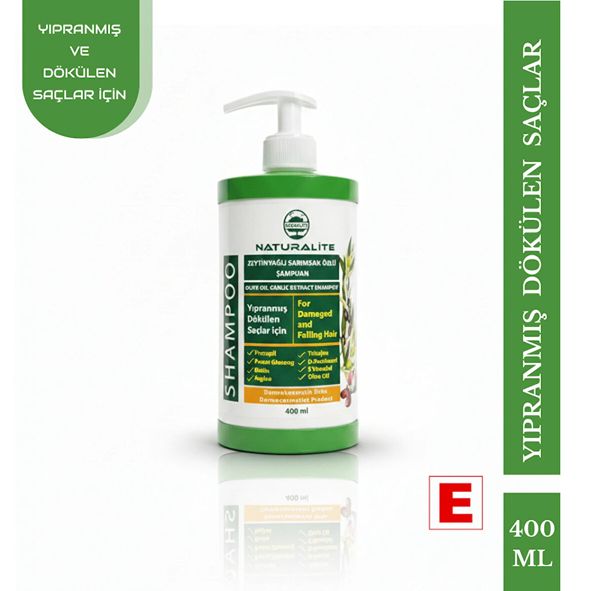 Zeytinyağlı Sarımsak Özlü Dökülme Karşıtı Şampuan 400 ml
