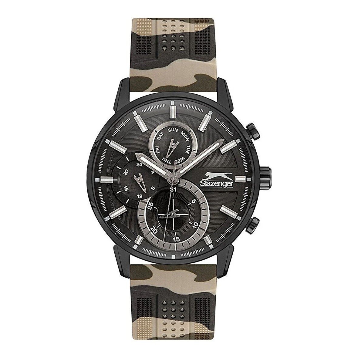 Slazenger SL.09.1839.2.03 Erkek Kol Saati | Kamuflaj Desenli, 44 mm, 5 ATM