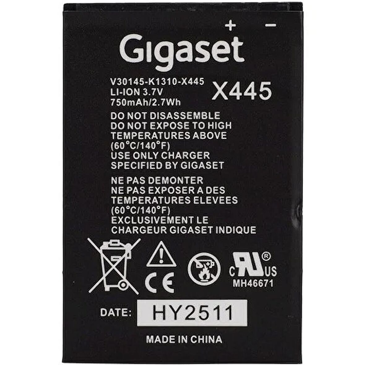 Gigaset X445 Batarya SL400 SL450 SL450 Go SL780