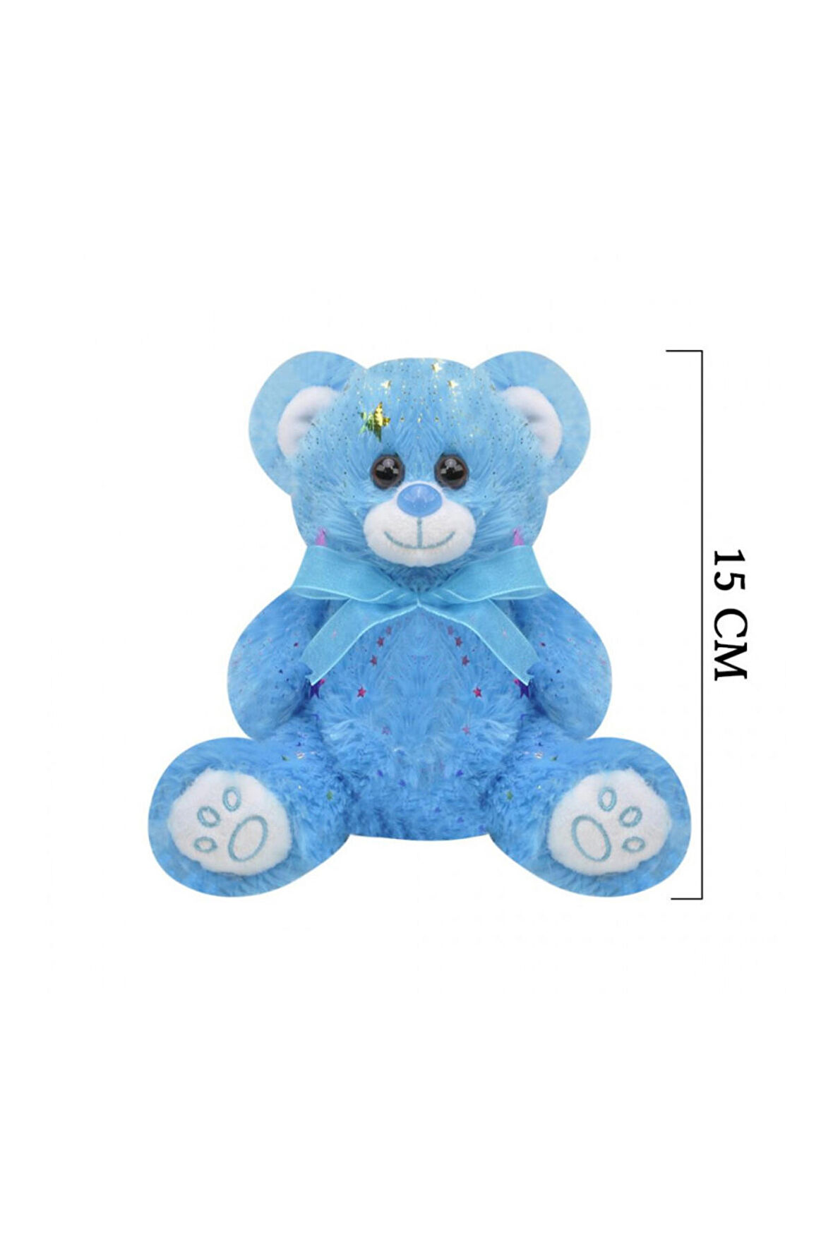 Simli Ayıcık Peluş Oyuncak Hediyelik Uyku Arkadaşı 15 cm