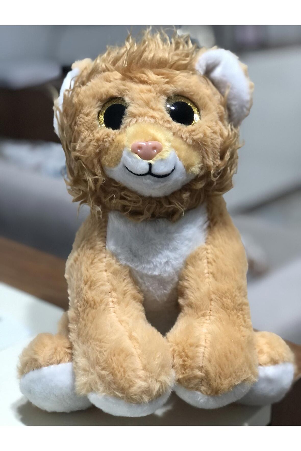 Sevimli Aslan Peluş Oyuncak Uyku Arkadaşı Büyük Boy 35 cm