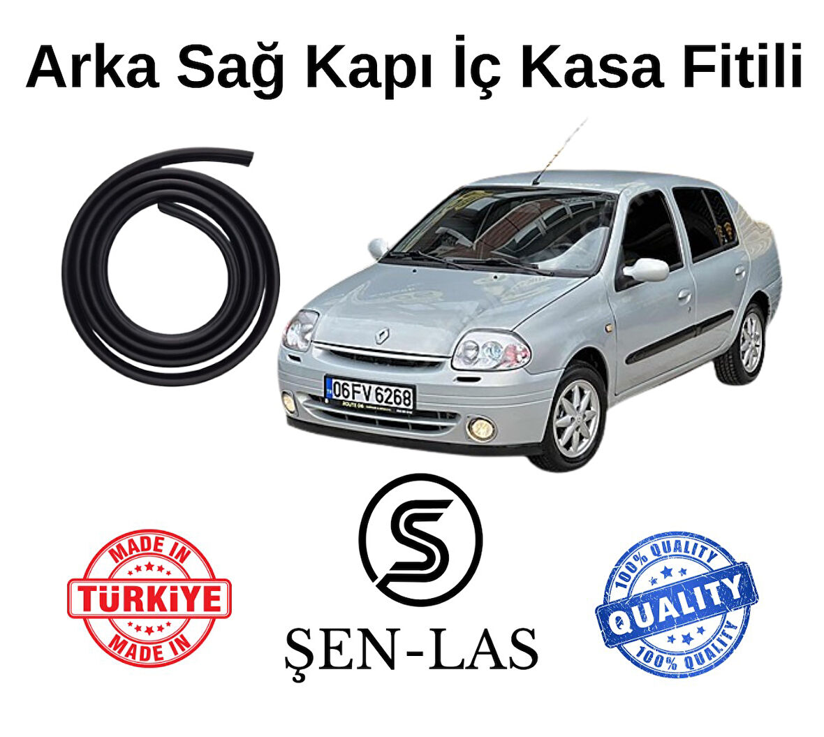 Renault Clio 2 Sedan Şen-Las Sağ Arka Kapı Fitili ŞL0903