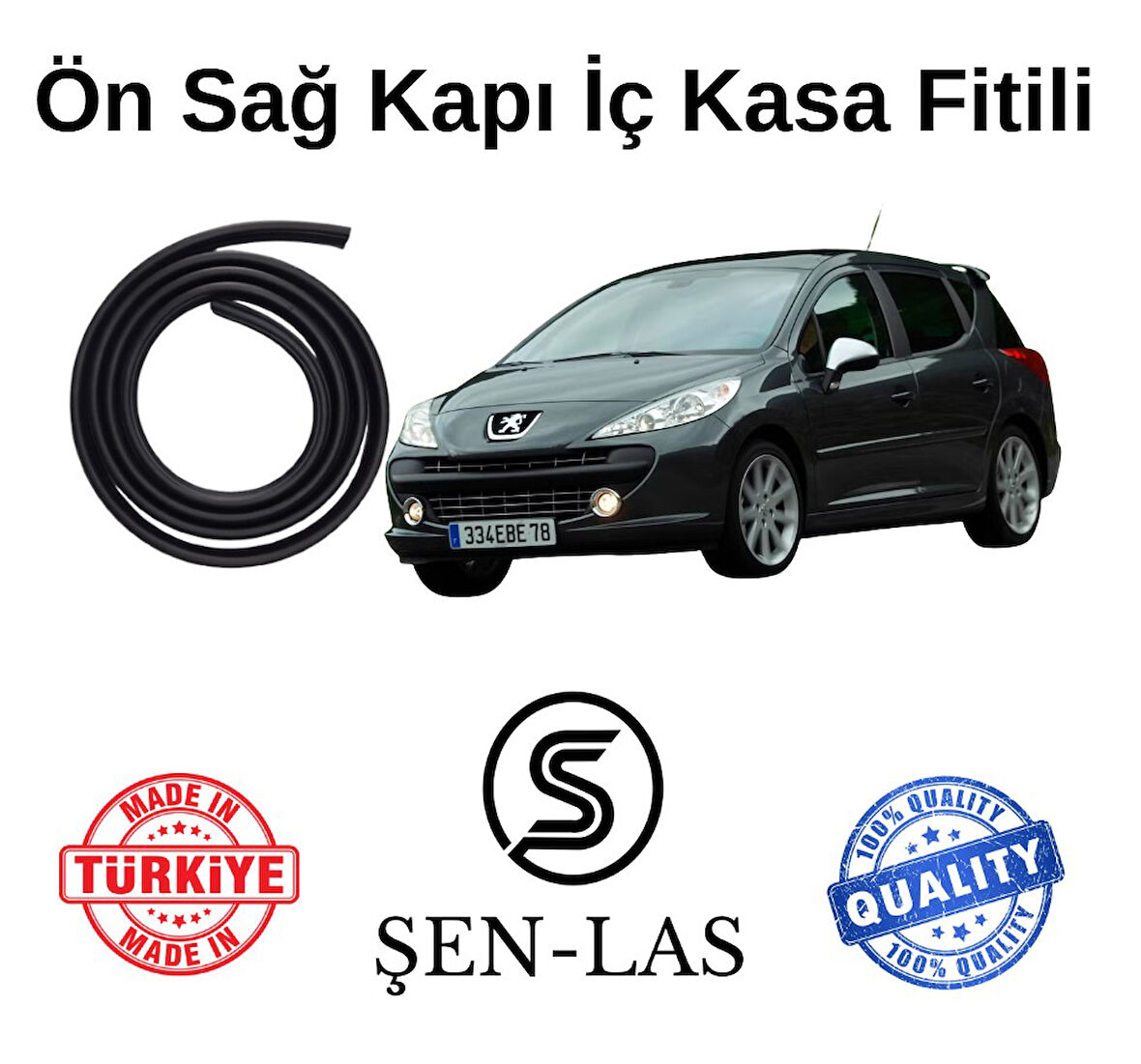 Peugeot 207 Station Wagon Şen-Las Sağ Ön Kapı Fitili ŞL14401
