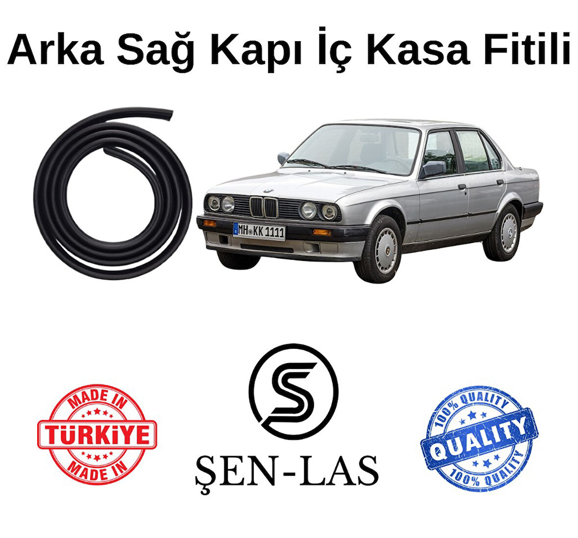 BMW 3 Serisi E30 (1984-1994) Şen-Las Sağ Arka Kapı Fitili ŞL30503