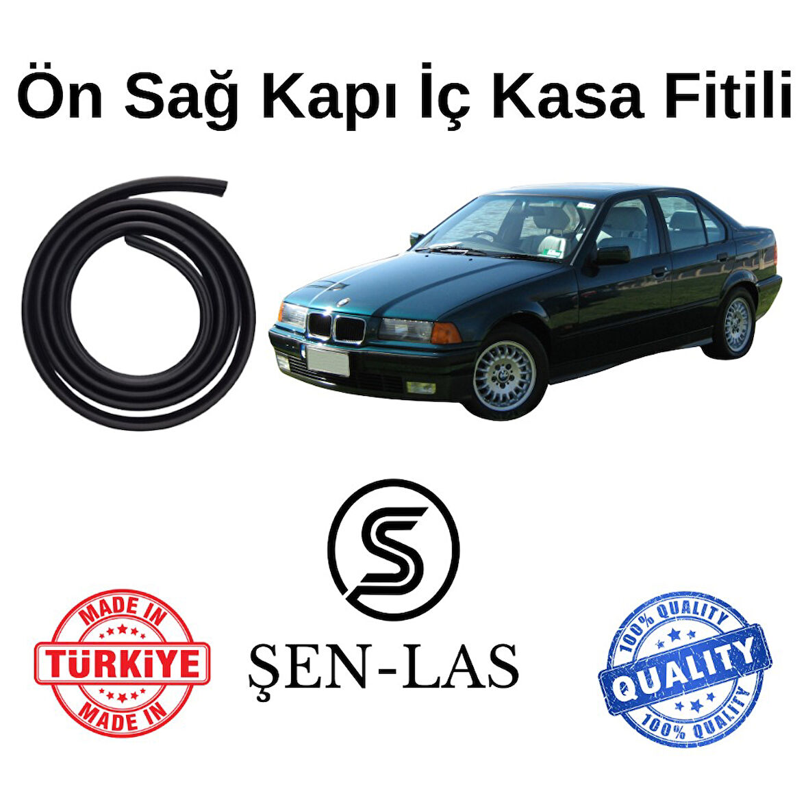 BMW 3 Serisi E36 (1992-1998) Şen-Las Kadifeli Sağ Ön Kapı Fitili ŞL32301