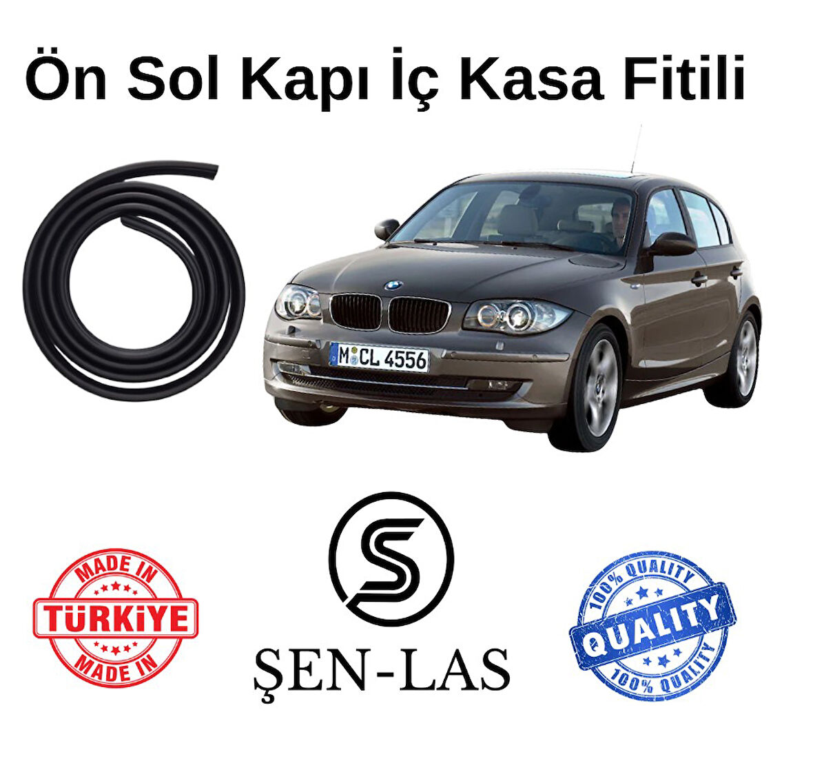 BMW 1 Serisi E87 (2004-2011) Şen-Las Kadifeli Sol Ön Kapı Fitili ŞL32802