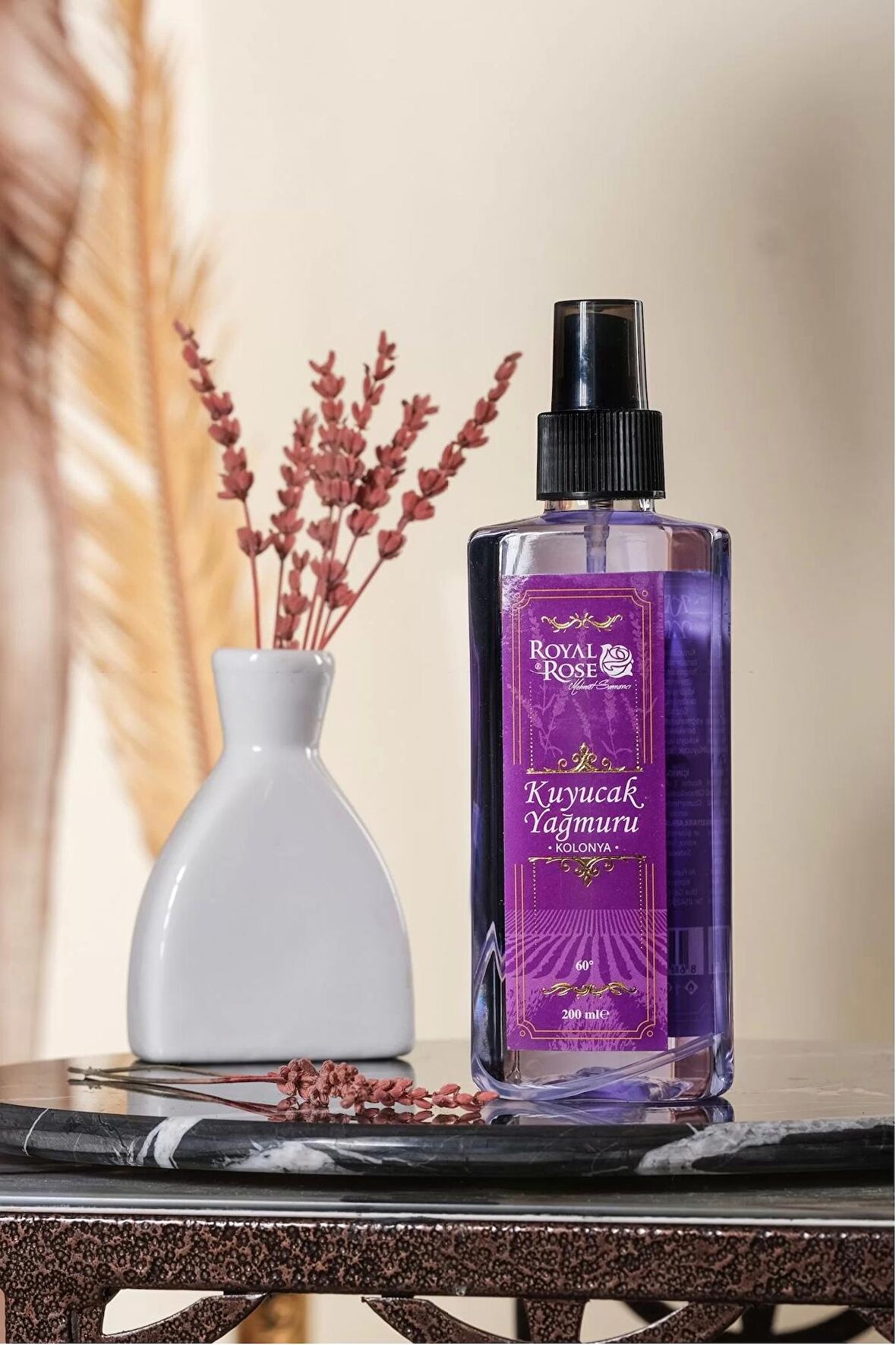 Royal Rose Çiçeksi 60 Derece Sprey Pet Şişe 200 ml Kolonya