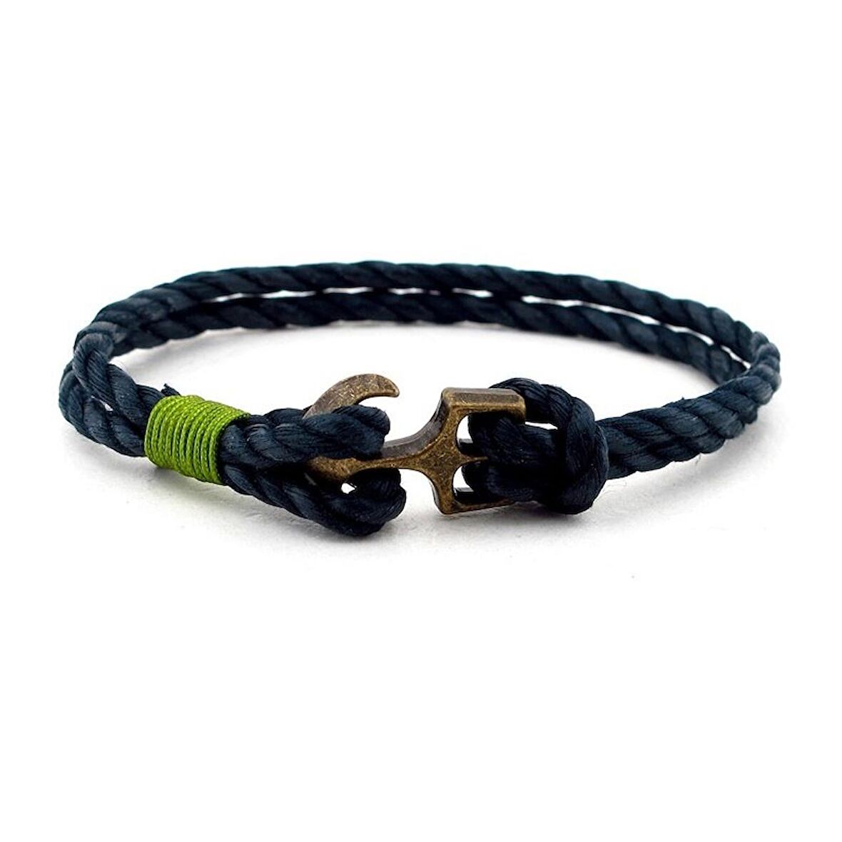 METAL ÇAPALI LACİVERT HALAT ERKEK BİLEKLİK BT119
