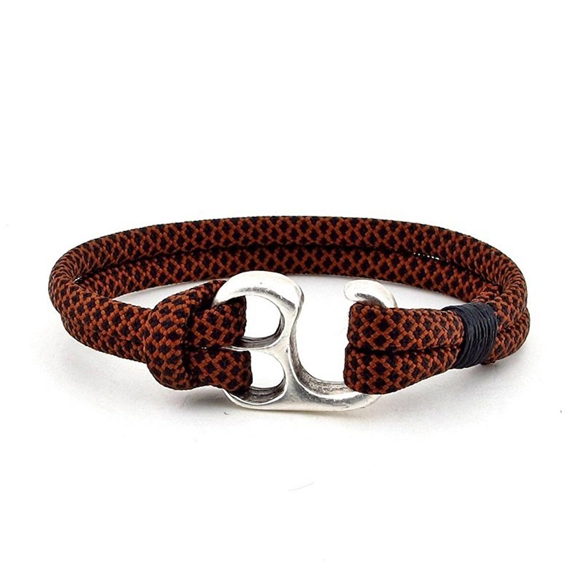 KAHVE SİYAH METAL KANCA ERKEK BİLEKLİK BT140
