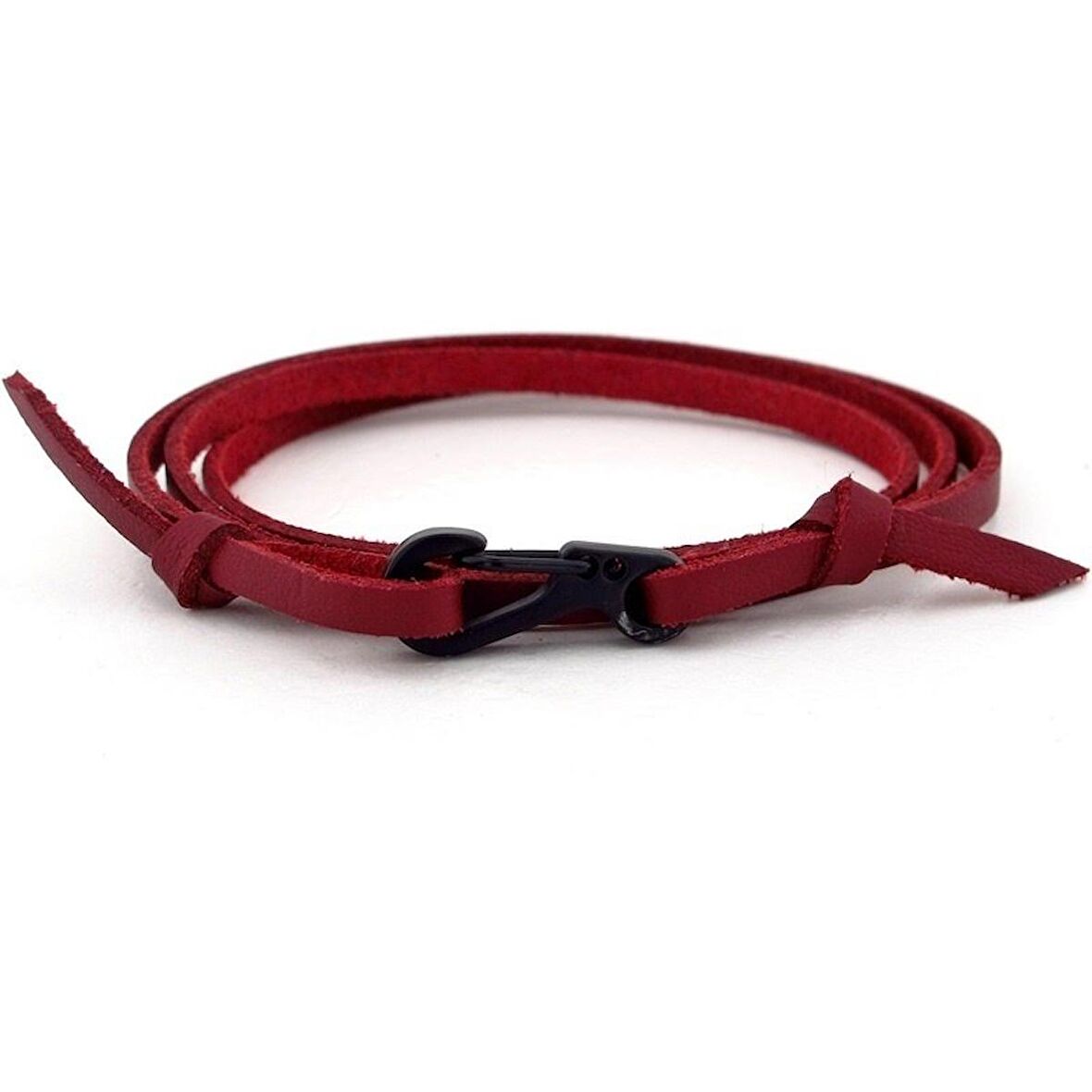 METAL KANCALI ÜÇ SIRA BORDO DERİ ERKEK BİLEKLİK BT486