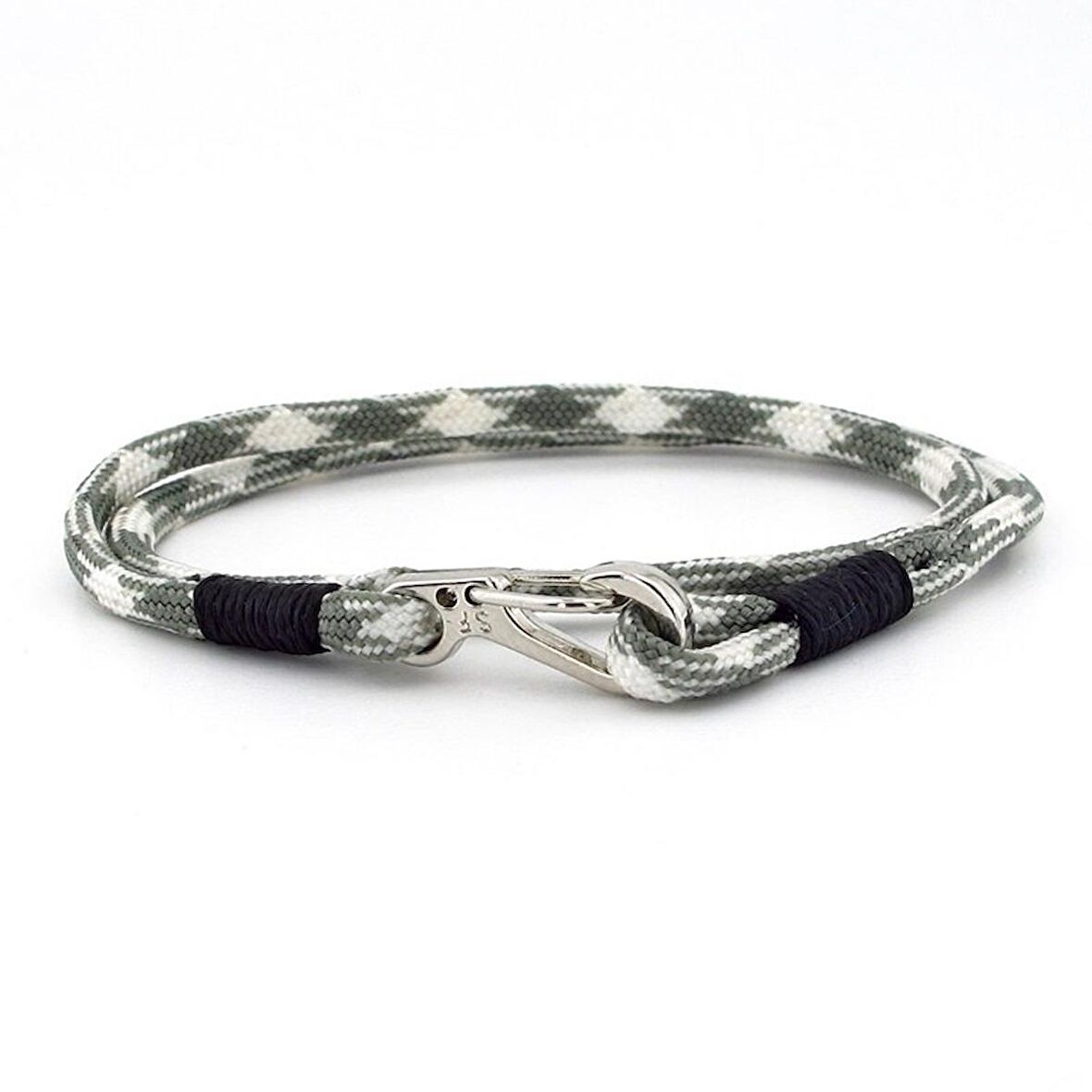 YEŞİL BEYAZ PARACORD METAL KANCA İKİ SIRA ERKEK BİLEKLİK M011G