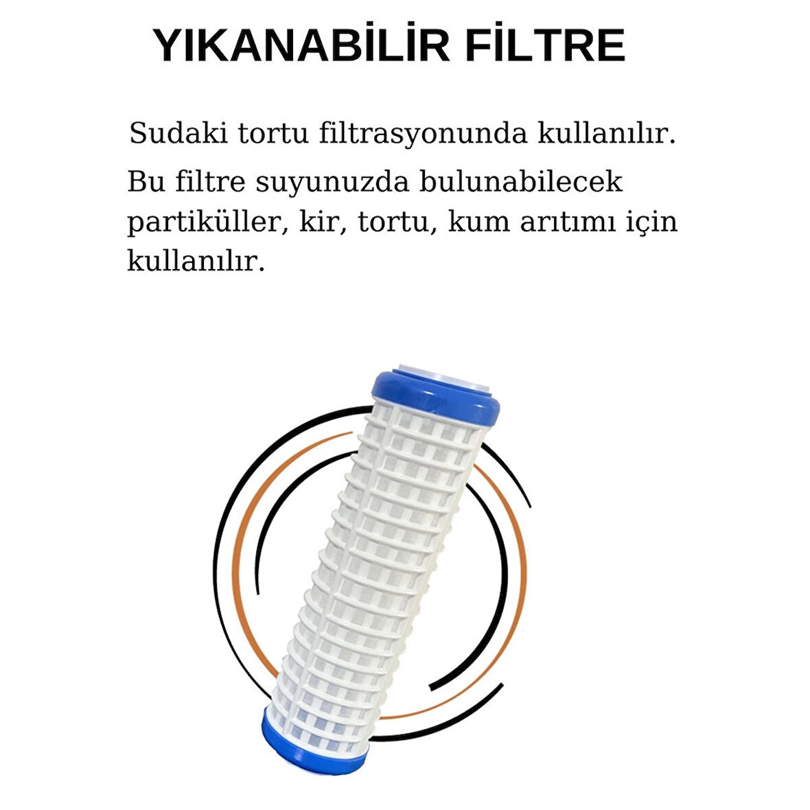 10'' Yıkanabilir Plastik Tortu Su Arıtma Filtresi