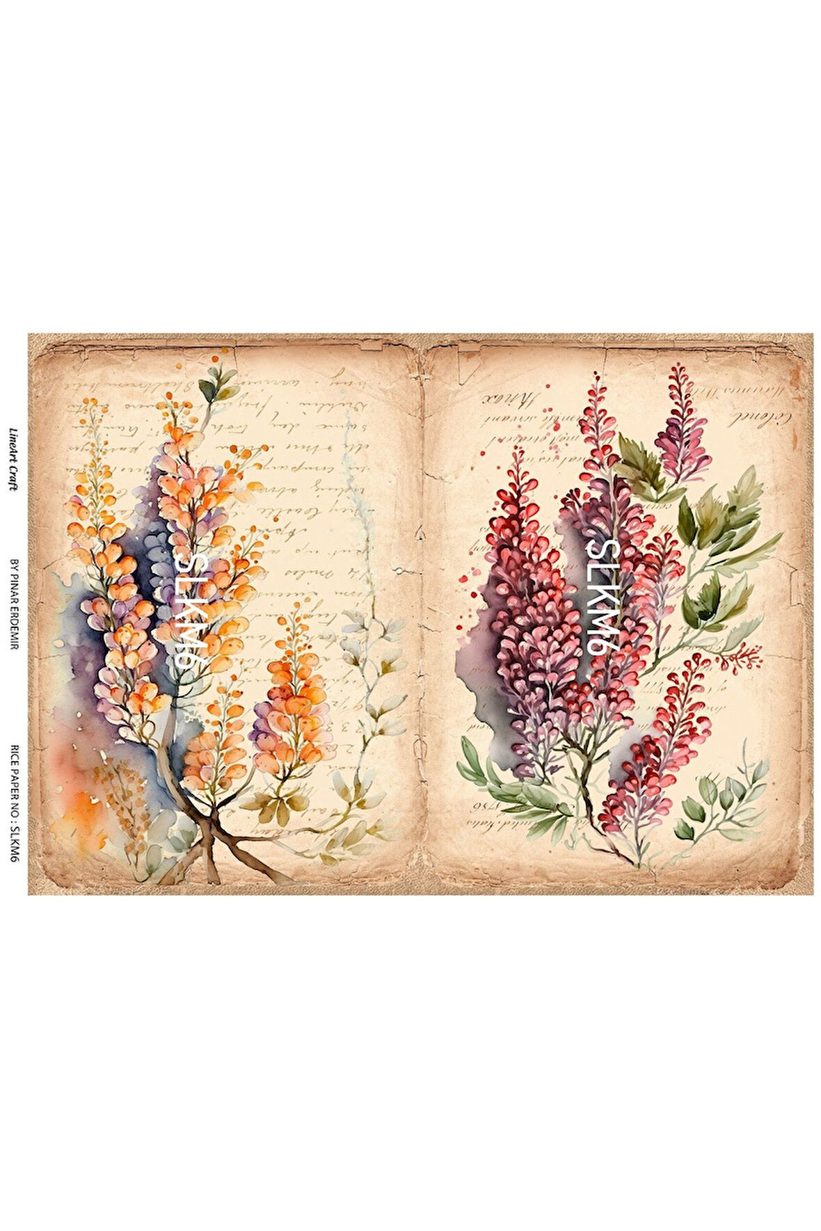 Lineart Pirinç Dekopaj Rice Paper SLKM6