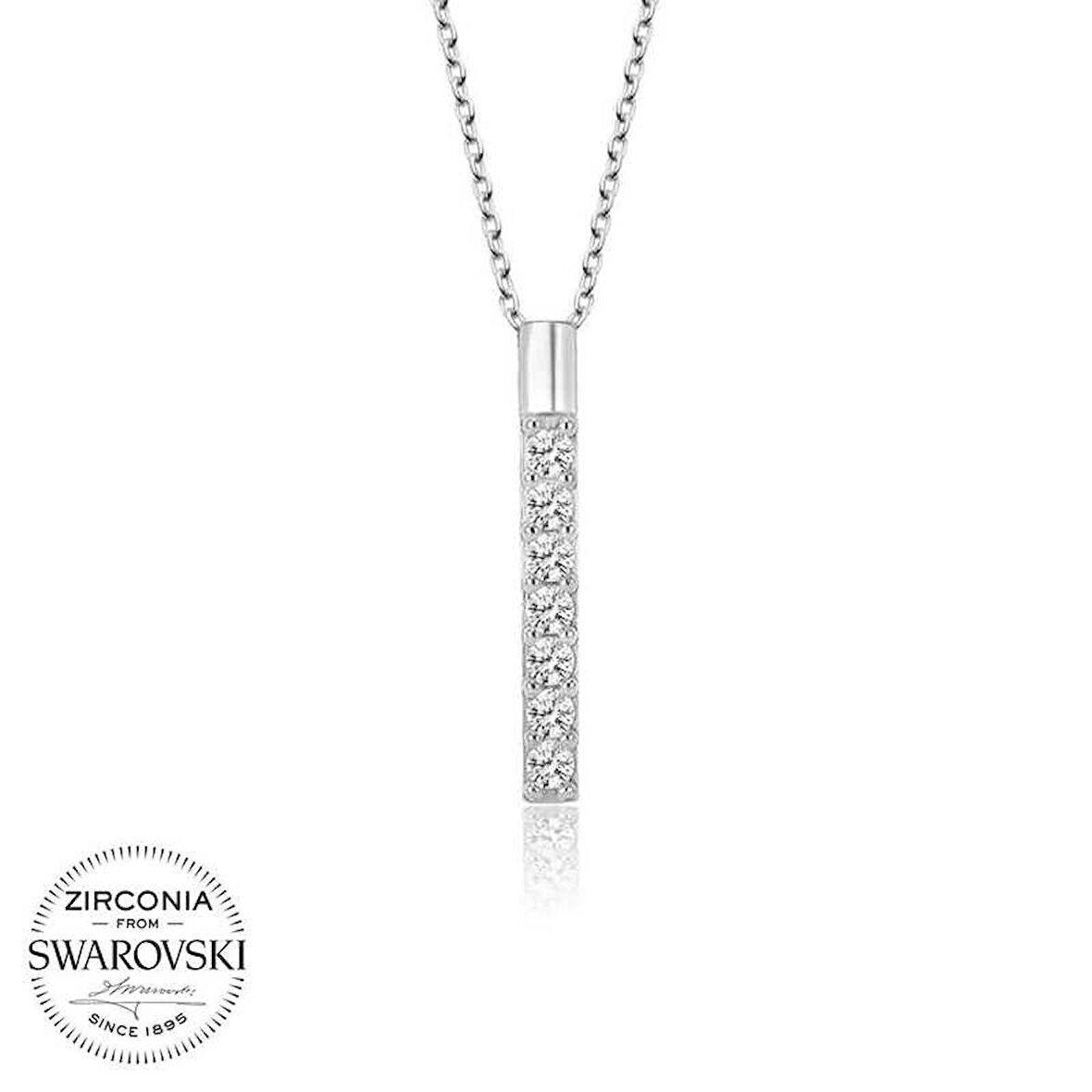 Swarovski Taşlı Gümüş Yeditaş Bayan Kolye & Swarovski Kolye &  &