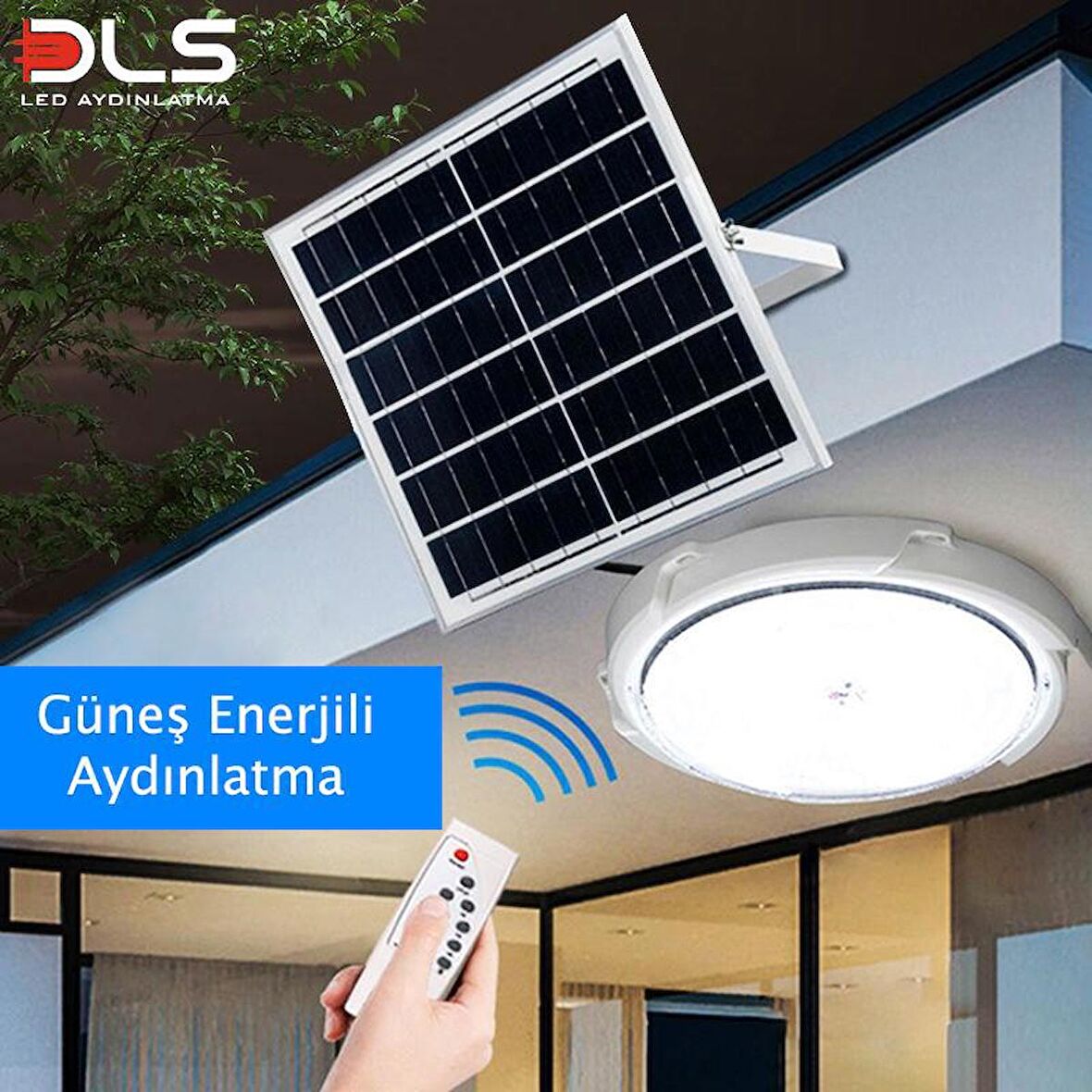 100W Güneş Enerjili Solar Bahçe Çevre  Lambası DLS