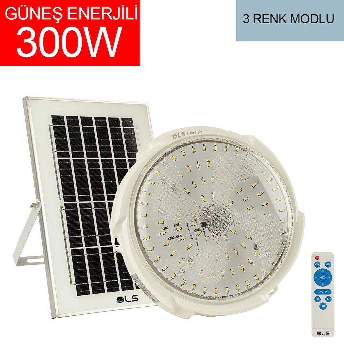 300W Güneş Enerjili Solar Bahçe Çevre  Lambası DLS