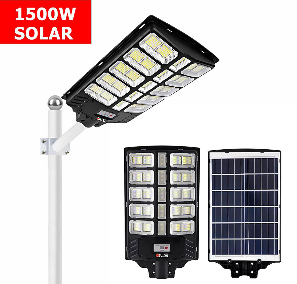 DLS 1500w Solar Güneş Enerjili Profesyonel Led Bahçe Aydınlatması Hareket Sensörlü 780 Ledli