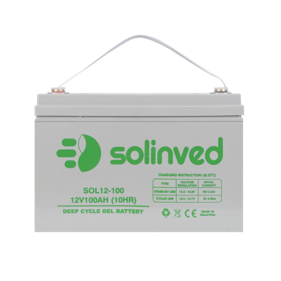 Solinved 12V 100aH Jel Akü