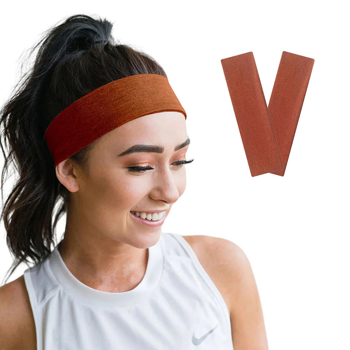 Saç Bandı 2li Spor Kadın Erkek Taç Saç Bantları Pamuk İnce Sıkmayan Bandana Kadın Erkek Koşu Fitness Yoga Pilates Bisiklet Saç Bandı Taç Kadın Günlük Moda Yüz Yıkama Makyaj Kakül Perçem Engelleyici Saç Bandı Bandana Headband Hairband Yanık Turuncu