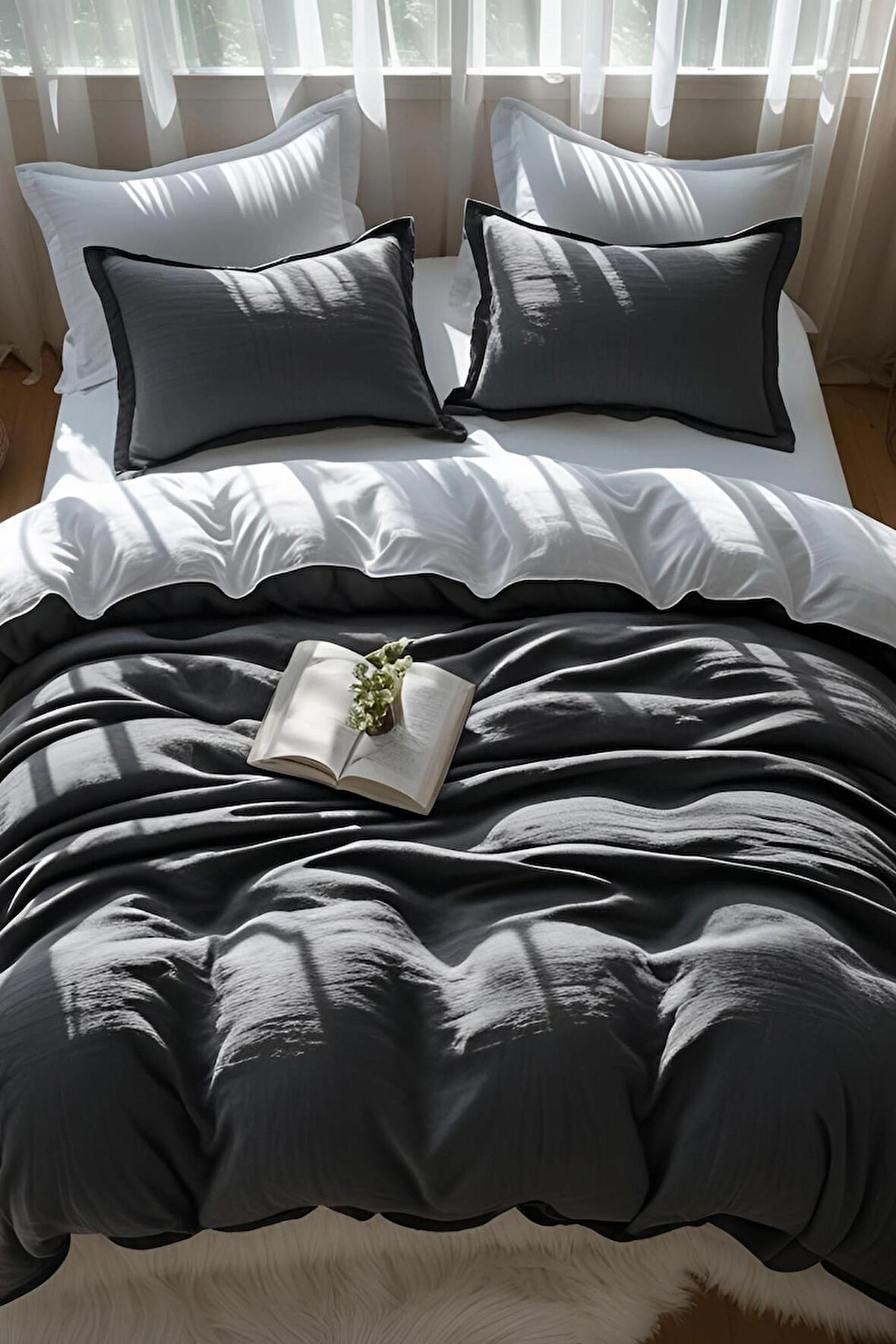 Salvia Dione %100 Organik Pamuk Müslin Yastık Kılıfı Seti 2'li – 50x70 cm | Yumuşak Dokulu, Nefes Alabilen, Antialerjik, Lüks ve Premium Kalite Doğal Pamuklu Yastık Kılıfı Takımı