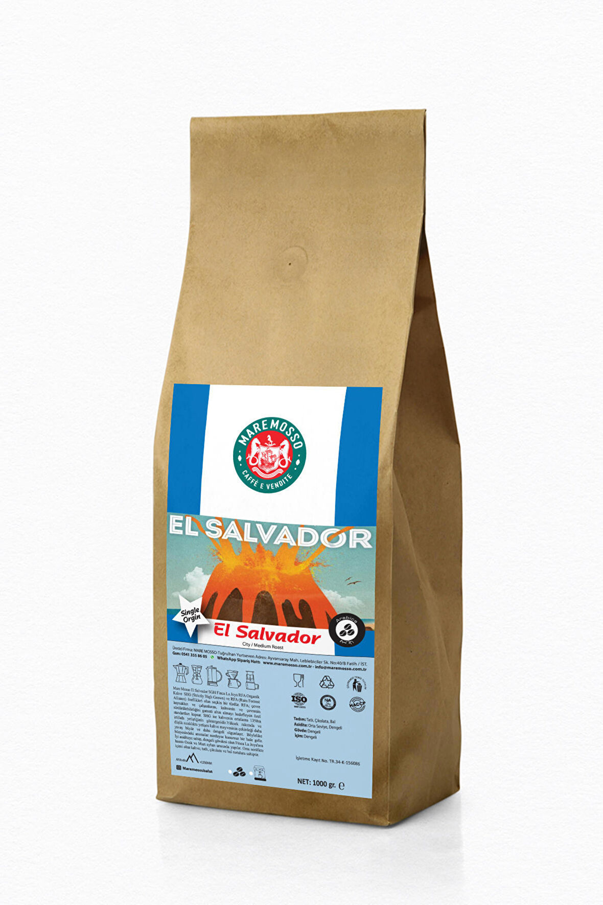 El Salvador SHG Finca Çekirdek Filtre Kahve 1 Kg.