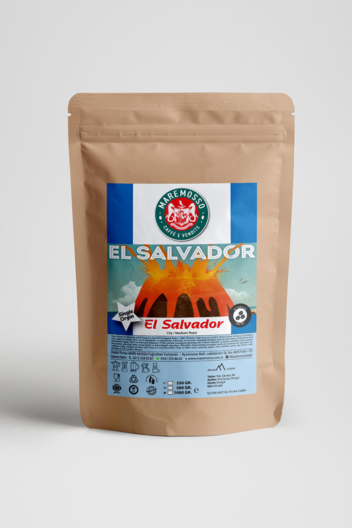 El Salvador SHG Finca Çekirdek Filtre Kahve 250 Gr.