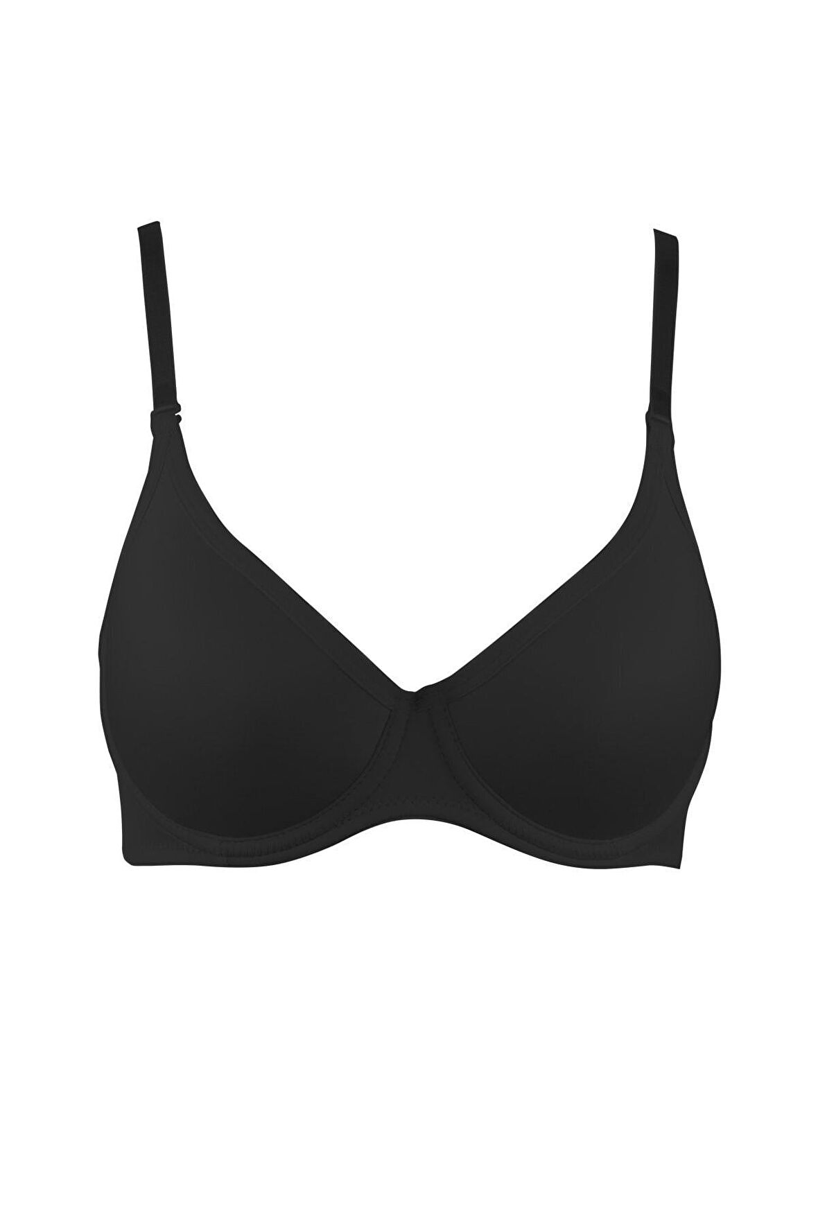 9600 Jasmine Kadın Soft Kaplı Desteksiz Kulaklı Sütyen Siyah