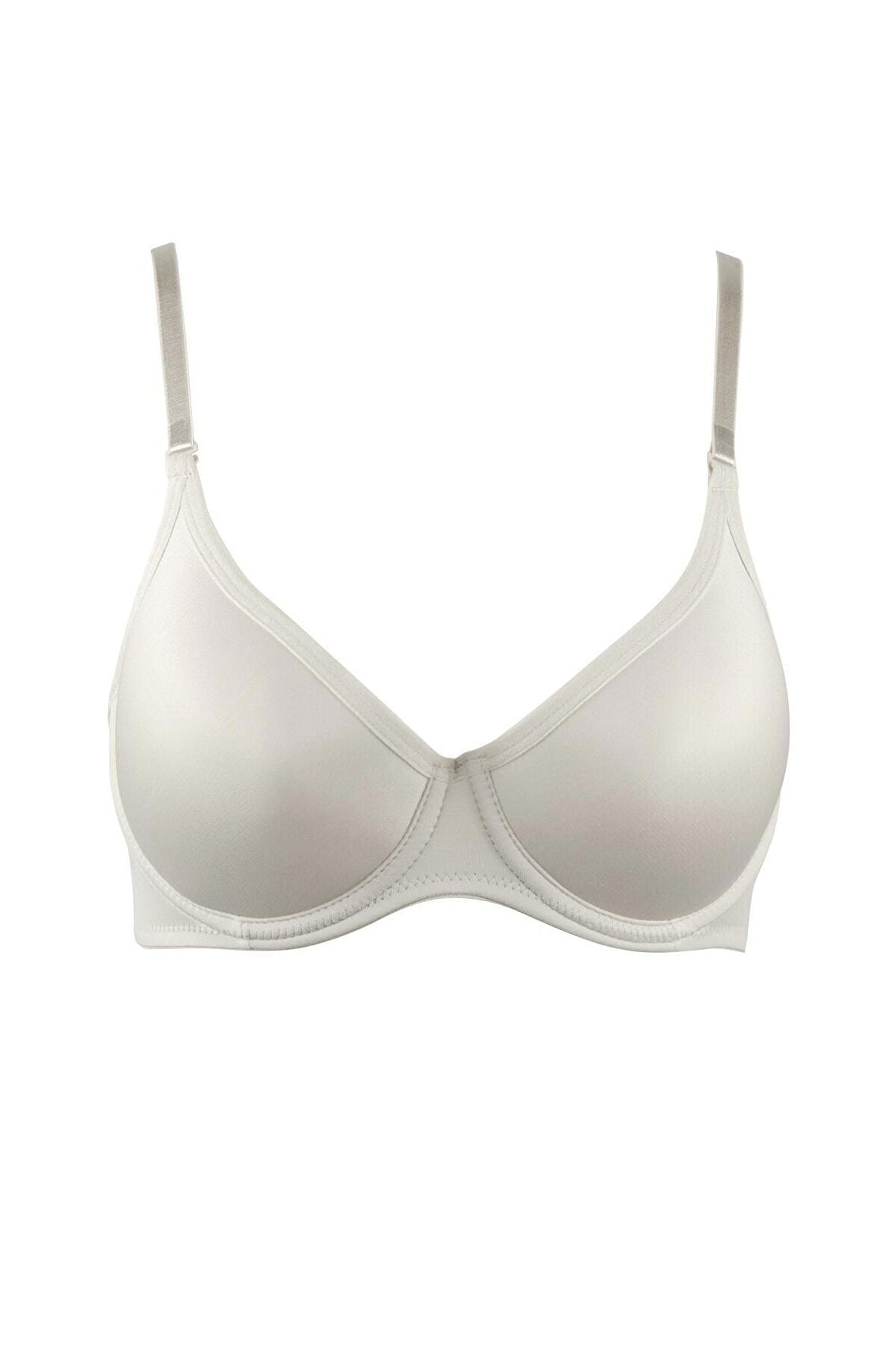 Kadın Soft Kaplı Desteksiz Kulaklı Sütyen Ekru