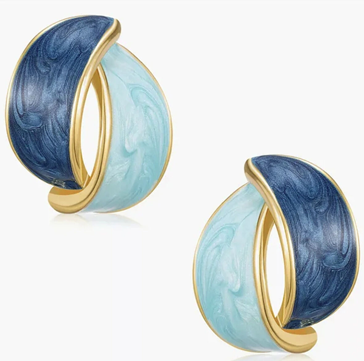 Çift Renkli Döngü Minimal Küpeler