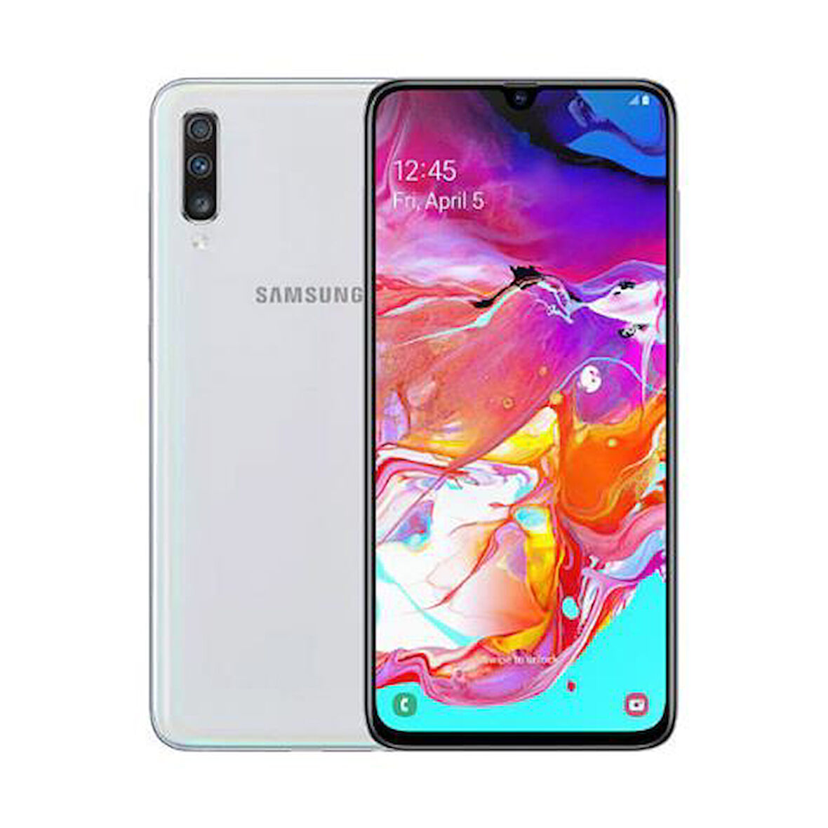 Yenilenmiş SAMSUNG GALAXY A70 128GB -A Kalite- Beyaz