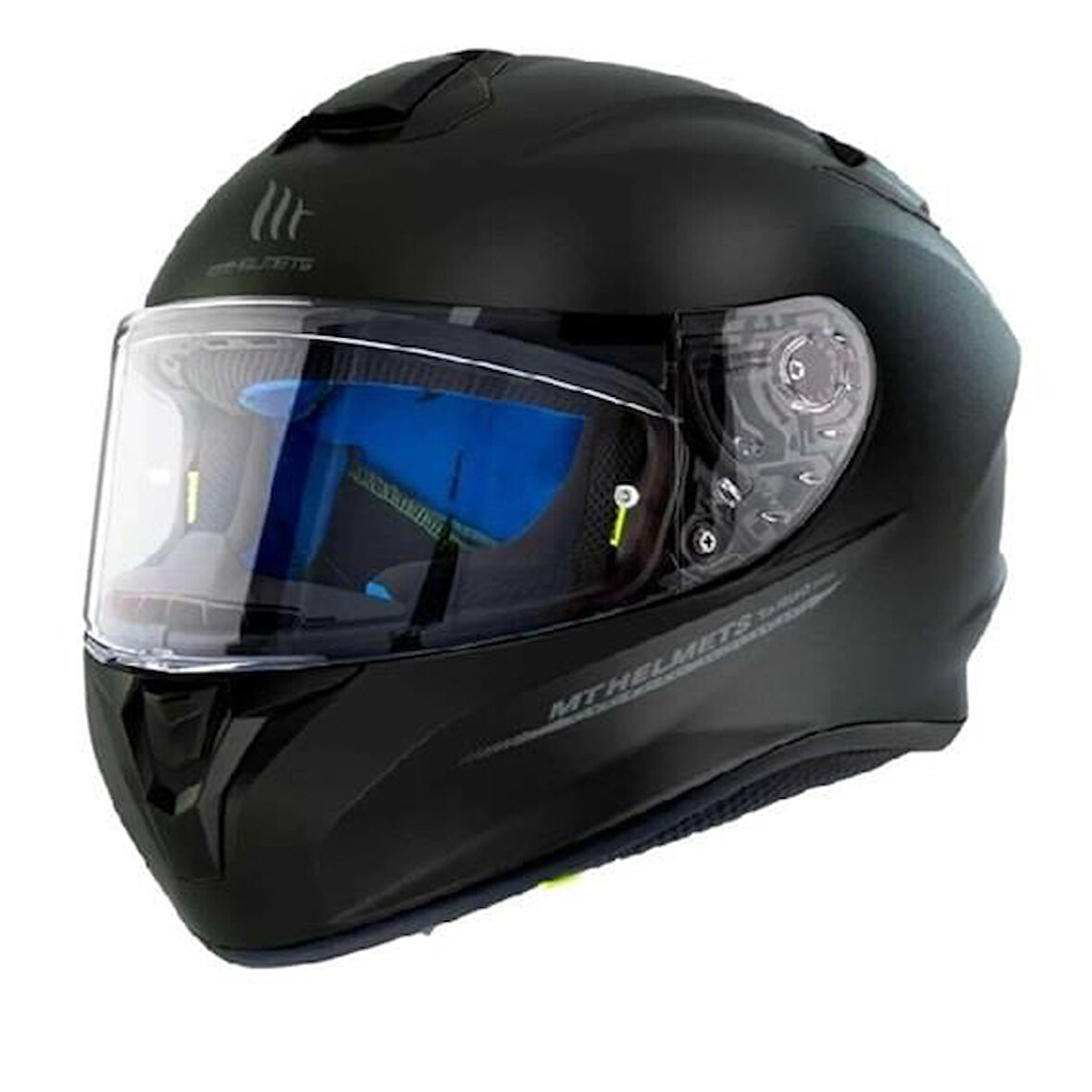 MT Targo Pro Solid A1 Matt Black Full Face Motosiklet Kaskı - (2XL Beden)