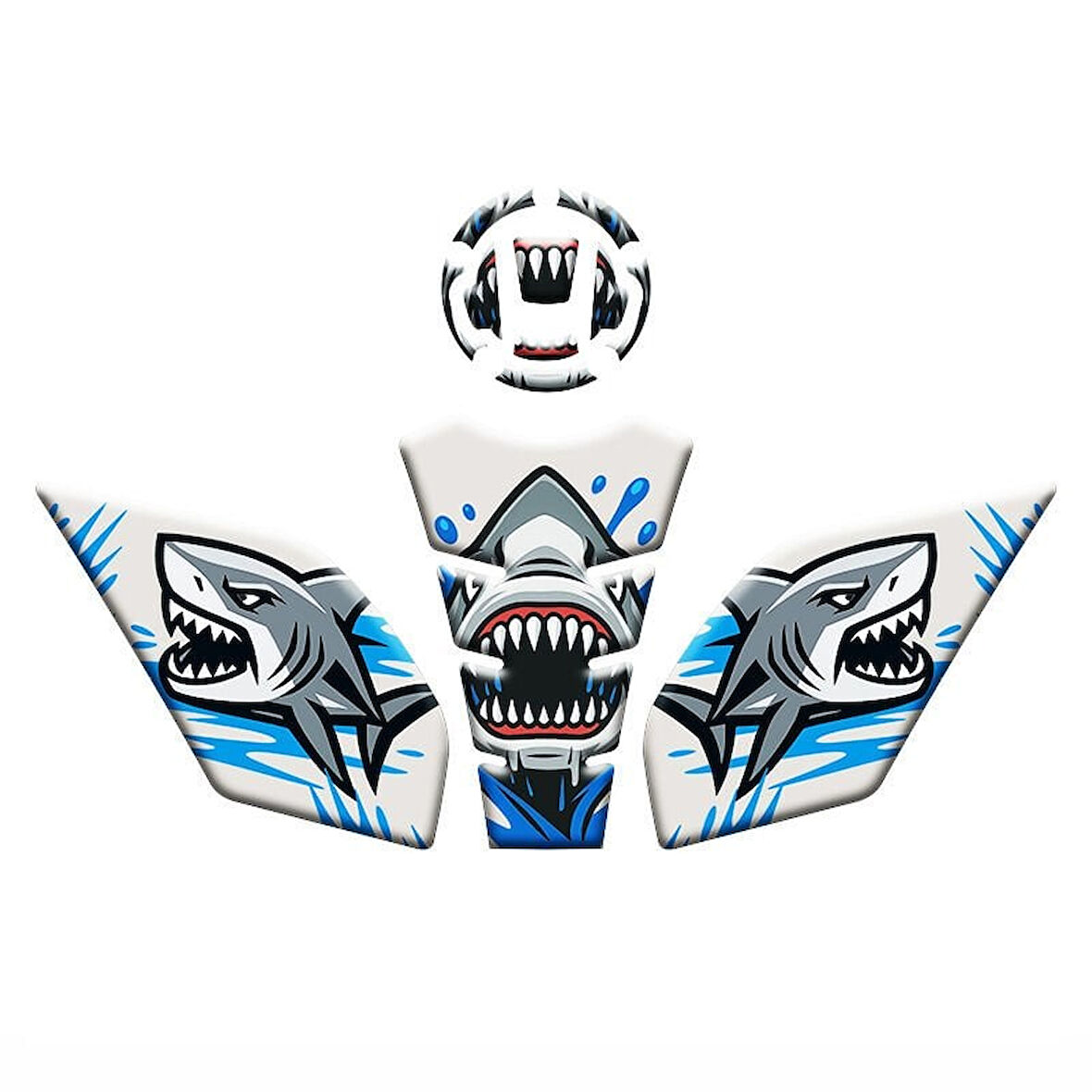 Gogo Tank Pad Set Turuncu Shark 013 (4 Parça) - CF Moto SR 250