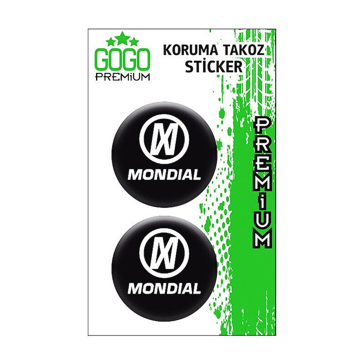 Gogo Koruma Takozu 2'li Damla Sticker (4x4) Beyaz - Mondial